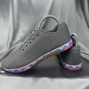 NOBULL Women's Grey Patchwork Trainers SuperFabric CrossFit Shoes Size 7.5 Gym